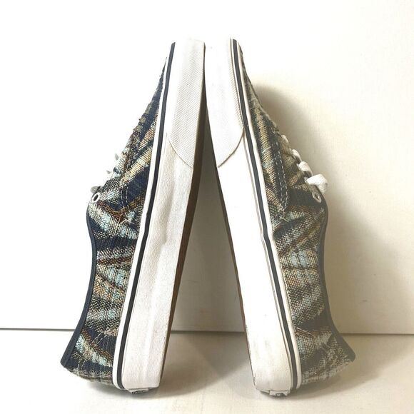 VANS Off The Wall Womens 9.5 Diagonal Stripes Low Top Sneaker Skate Shoe Lace Up - Picture 6 of 11